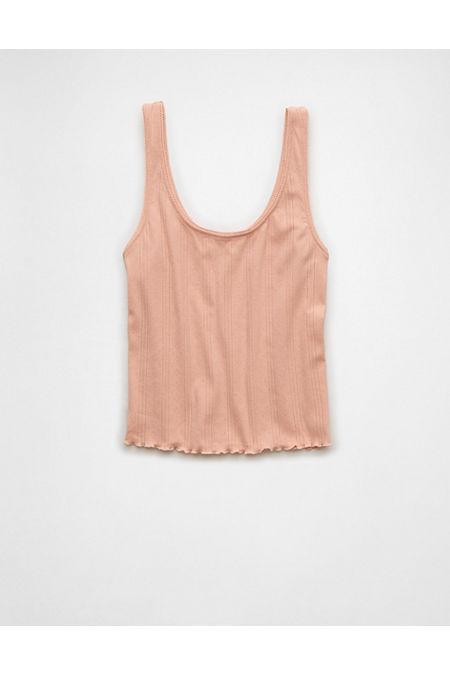 AE Scoop Neck Pointelle Tank Top Women's Product Image