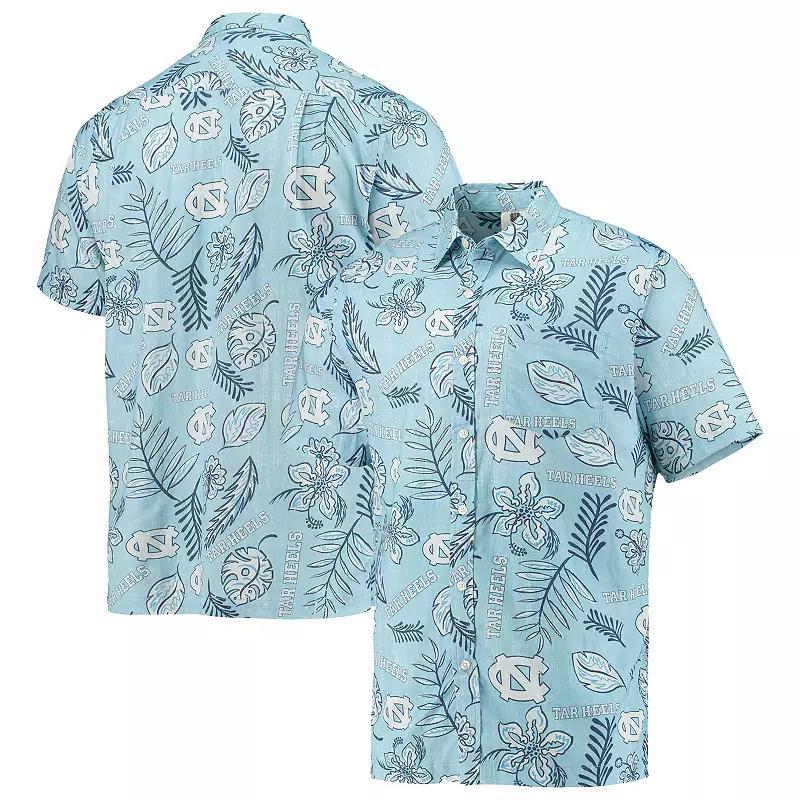 Mens Wes & Willy Carolina Blue North Carolina Tar Heels Vintage Floral Button-Up Shirt Product Image