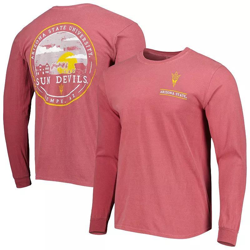 Mens Maroon Arizona State Sun Devils Circle Campus Scene Long Sleeve T-Shirt Product Image