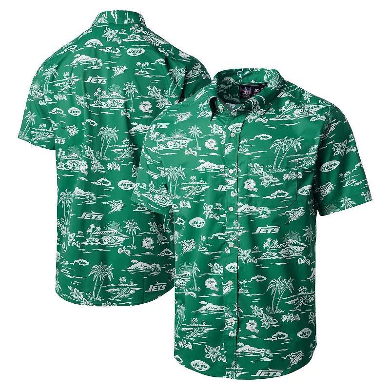 Mens Reyn Spooner New York Jets Throwback Pua Performance Polo Product Image