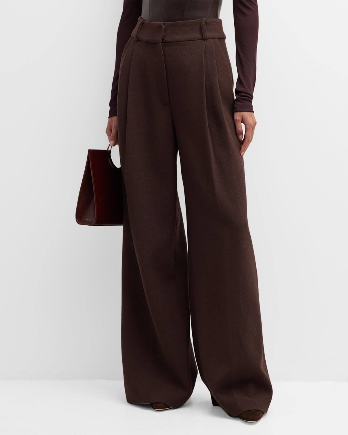 High-Rise Deep Pleated Wide-Leg Pants product image