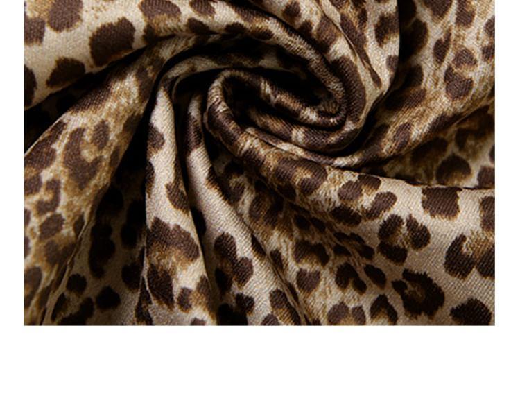 Leopard Print Asymmetrical Halter Top Product Image