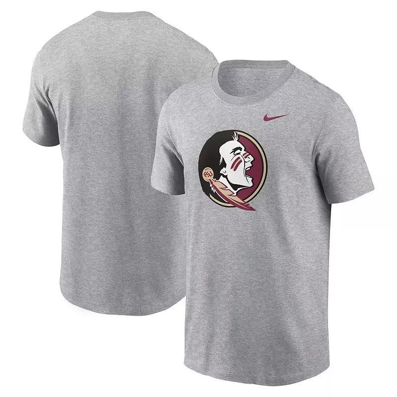 Mens Nike Heather Gray Florida State Seminoles Primetime Evergreen Logo T-Shirt Product Image