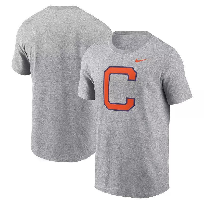 Mens Nike Heather Gray Clemson Tigers Primetime Evergreen Logo T-Shirt Product Image