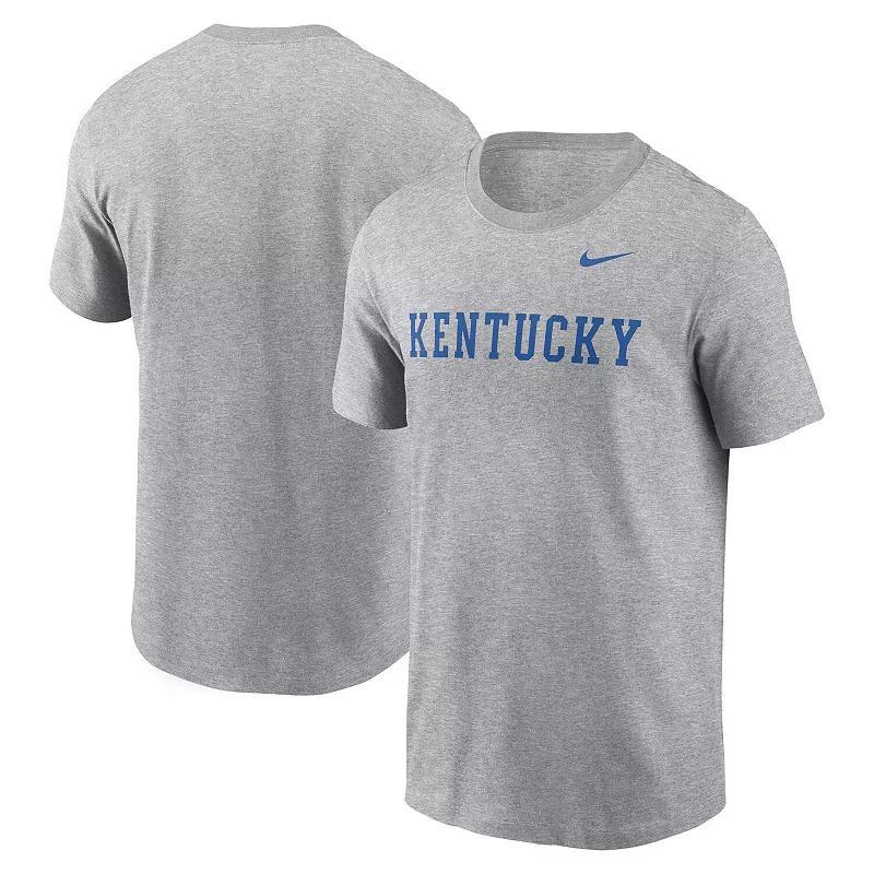 Mens Nike Heather Gray Kentucky Wildcats Primetime Evergreen Wordmark T-Shirt Product Image