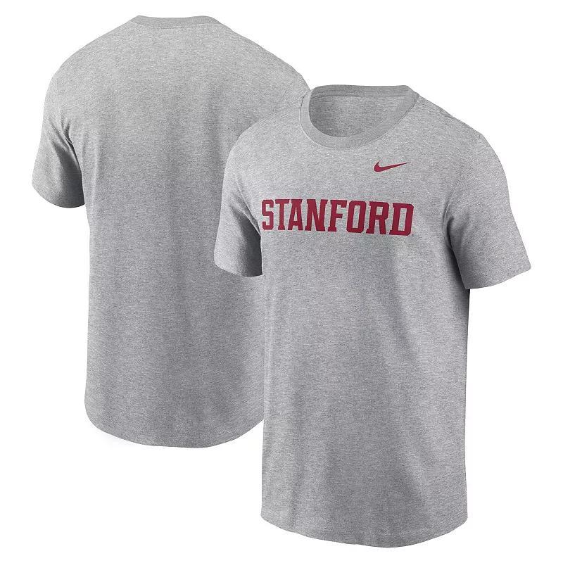 Mens Nike Heather Gray Stanford Cardinal Primetime Evergreen Wordmark T-Shirt Product Image