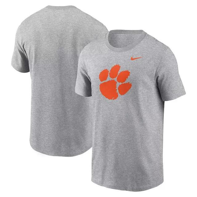 Mens Nike Heather Gray Clemson Tigers Primetime Evergreen Logo T-Shirt Product Image