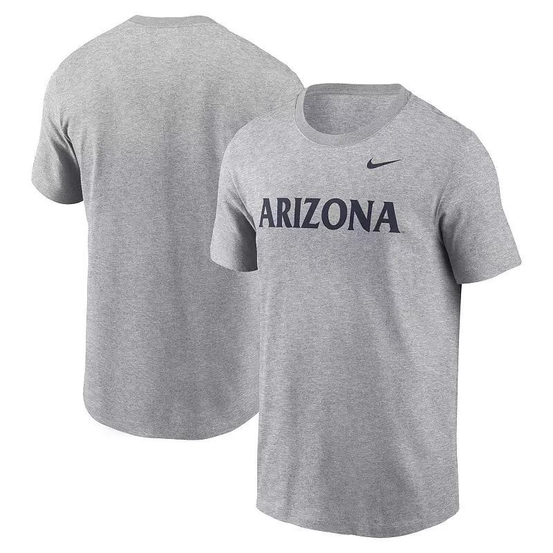 Mens Nike Heather Gray Arizona Wildcats Primetime Evergreen Wordmark T-Shirt Product Image