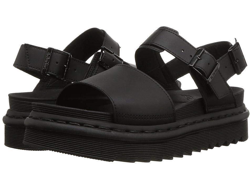 Dr. Martens, Voss Women's Leather Strap Sandals in Black, Size W 7 Product Image