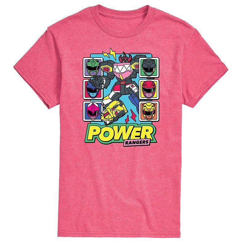 Mens Power Rangers Zord Heads Graphic Tee Product Image