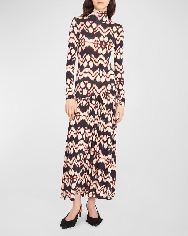 Ulla Johnson Fernanda Floral Long Sleeve Knit Dress Product Image