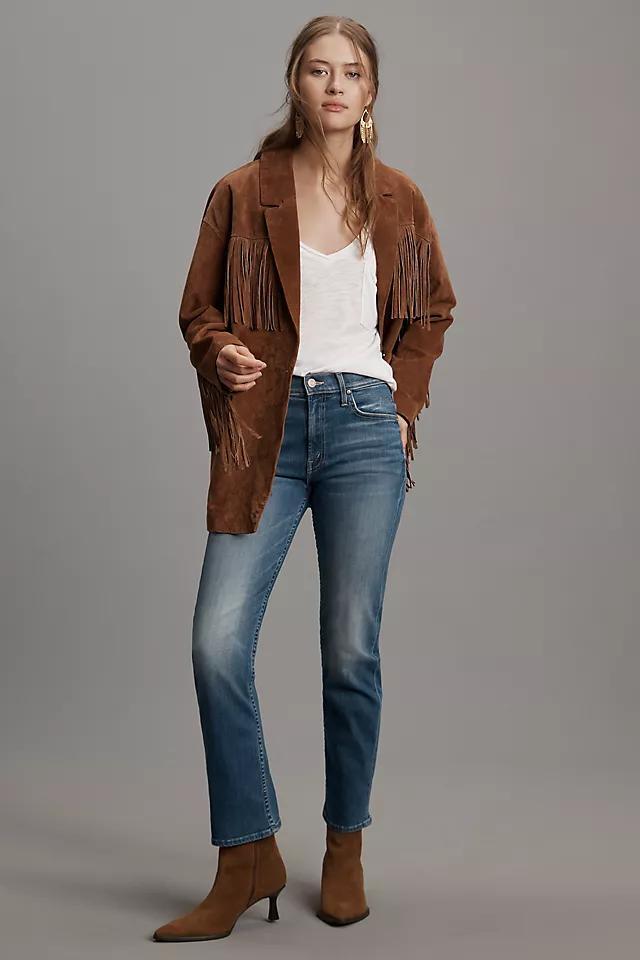 MOTHER The Rider Mid-Rise Straight-Leg Ankle Jeans Product Image