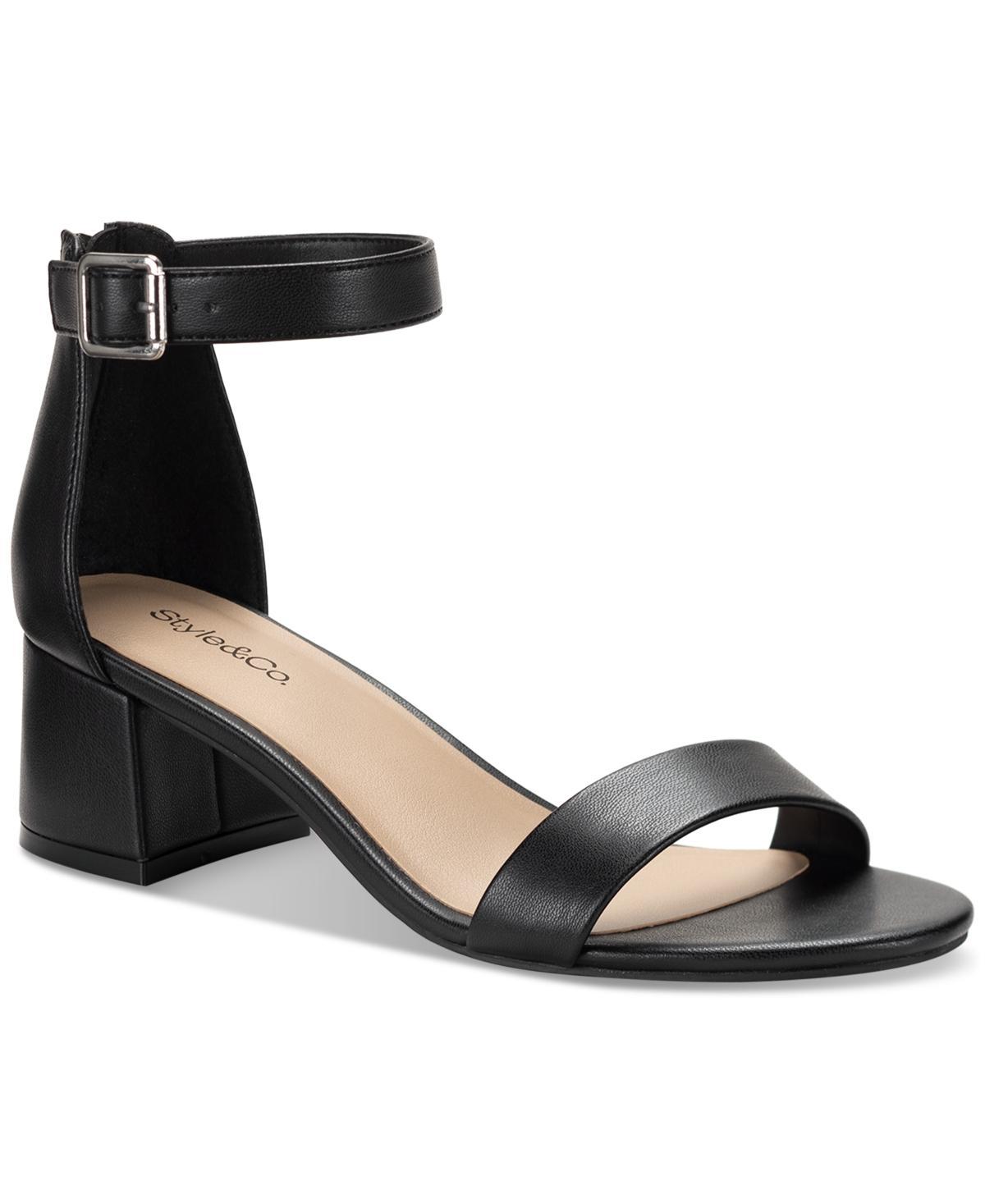 Style & Co Womens Janiee Ankle-Strap Block-Heel Sandals, Created for Macys Product Image