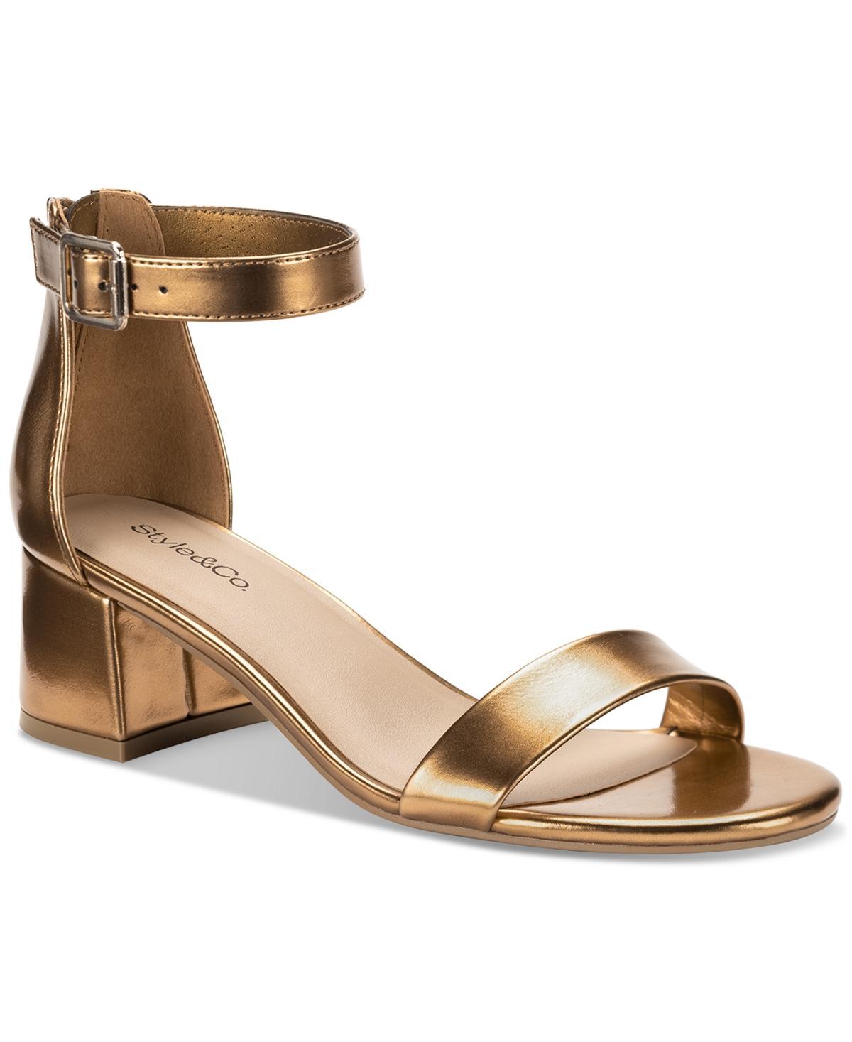 Style & Co Womens Janiee Ankle-Strap Block-Heel Sandals, Created for Macys Product Image