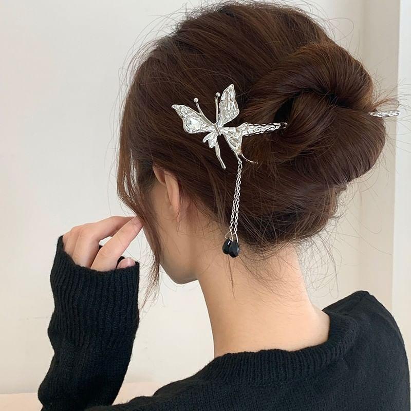 Butterfly Rhinestone Hair Stick Product Image