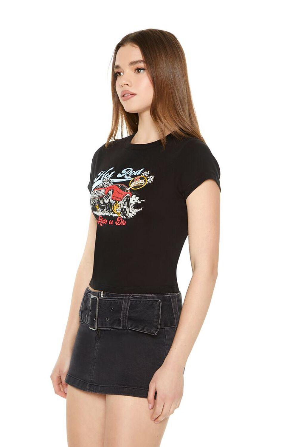 Hot Rod Graphic Cropped Tee | Forever 21 Product Image