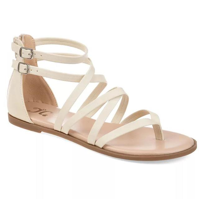Journee Collection Zailie Womens Gladiator Sandals White Product Image