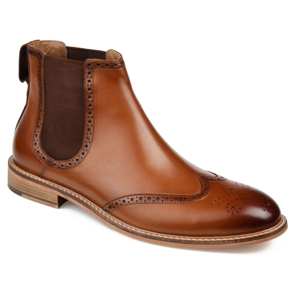 Thomas & Vine Watson Mens Wingtip Chelsea Boots Brown Product Image