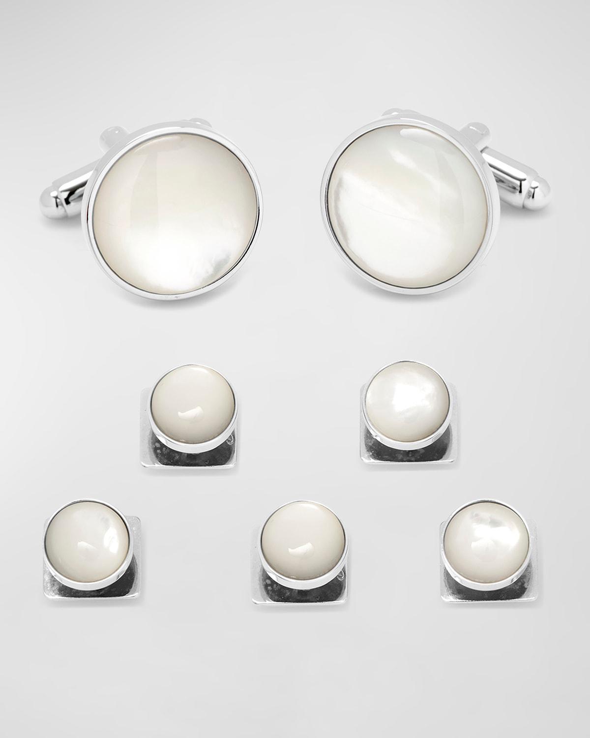 Cufflinks, Inc. Mother-of-Pearl Cuff Links & Studs Set Product Image