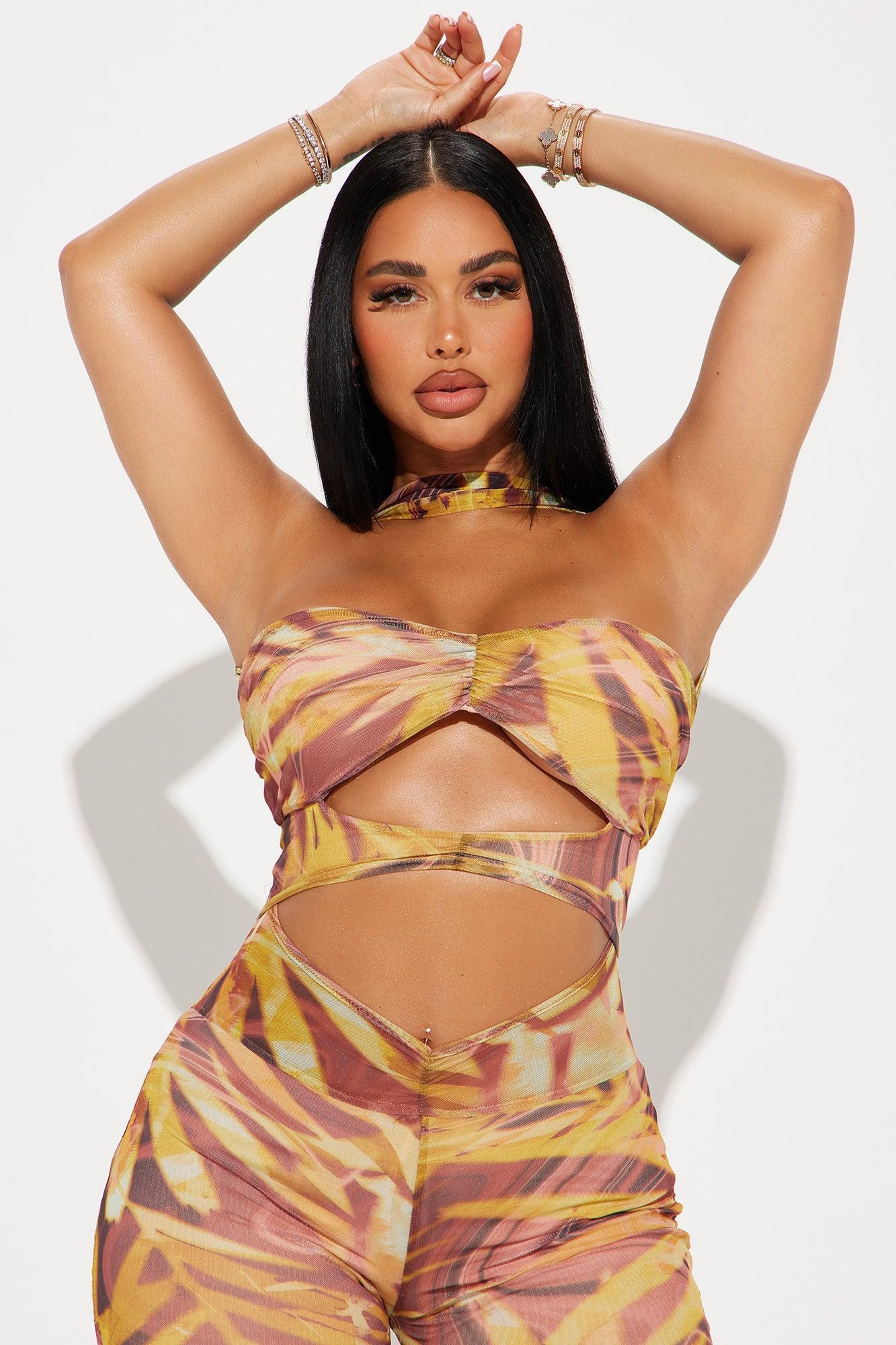 Best Part Of Me Jumpsuit  - Brown/combo Product Image