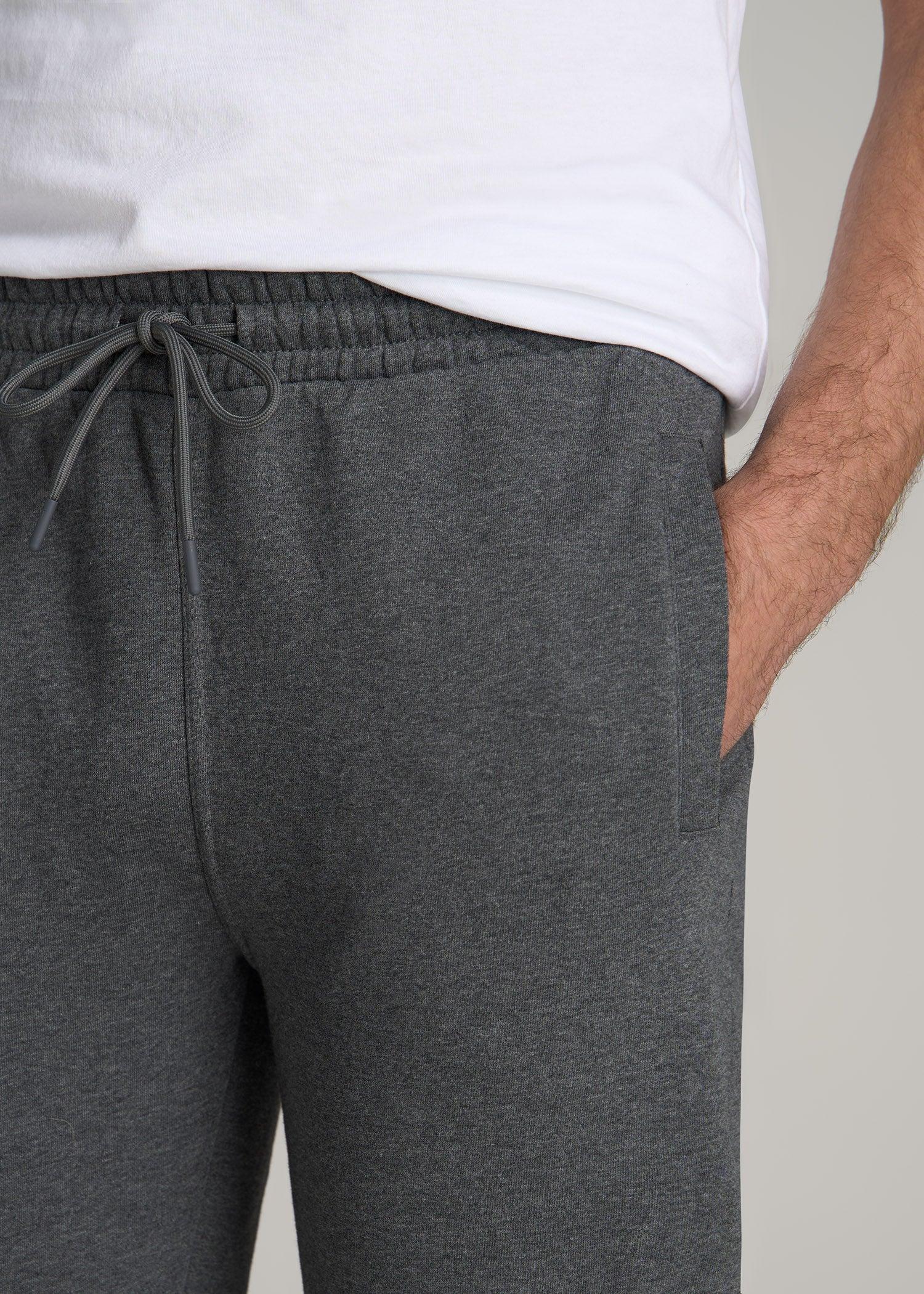 Wearever Fleece Elastic-Bottom Sweatpants for Tall Men in Charcoal Mix Male Product Image