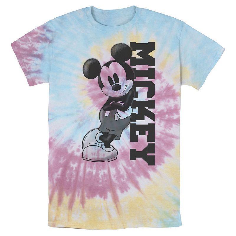 Mens Disney Mickey Mouse Leaning on Name Wash Tee Product Image