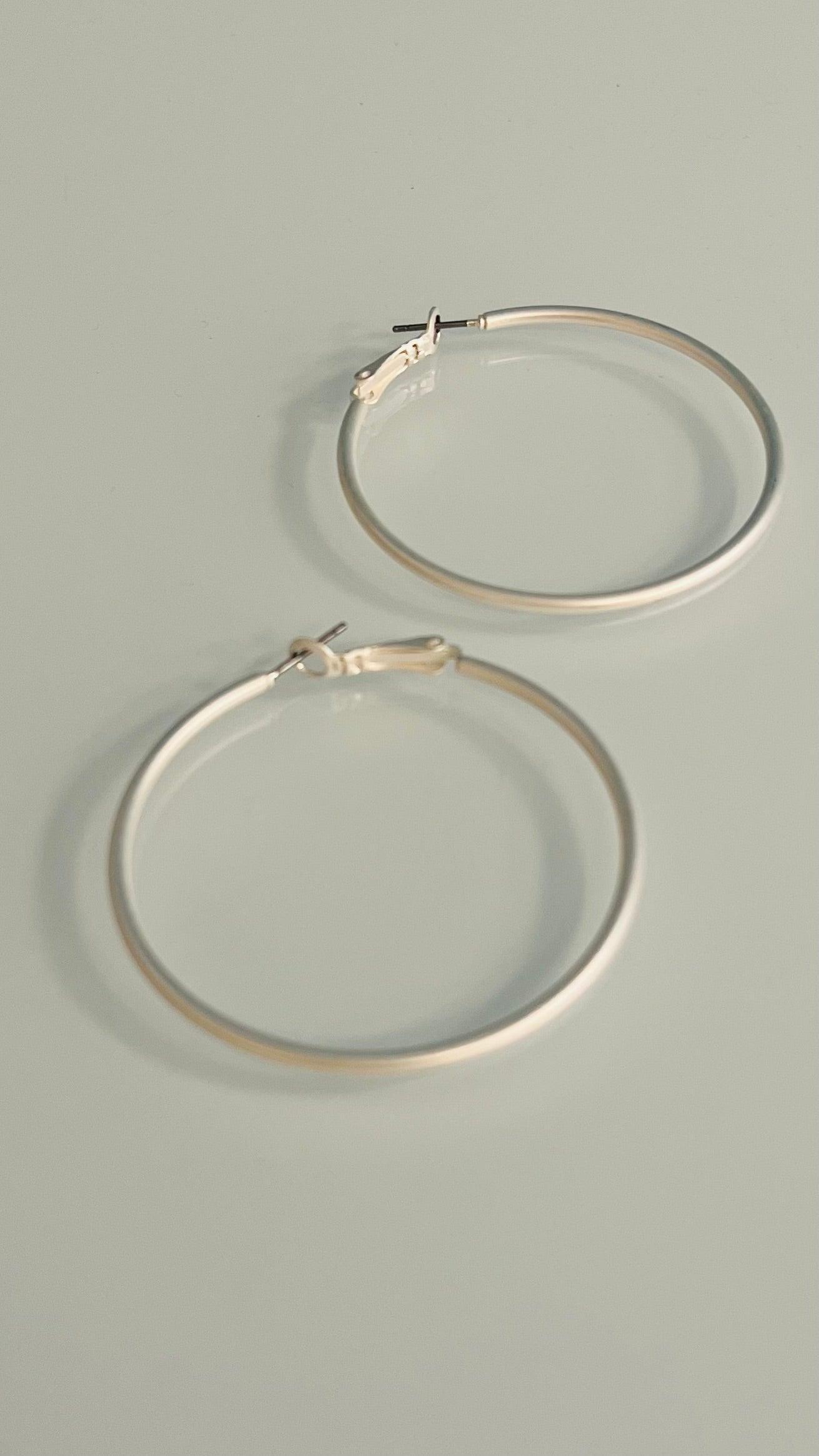 Cleopatra Silver Hoops Product Image