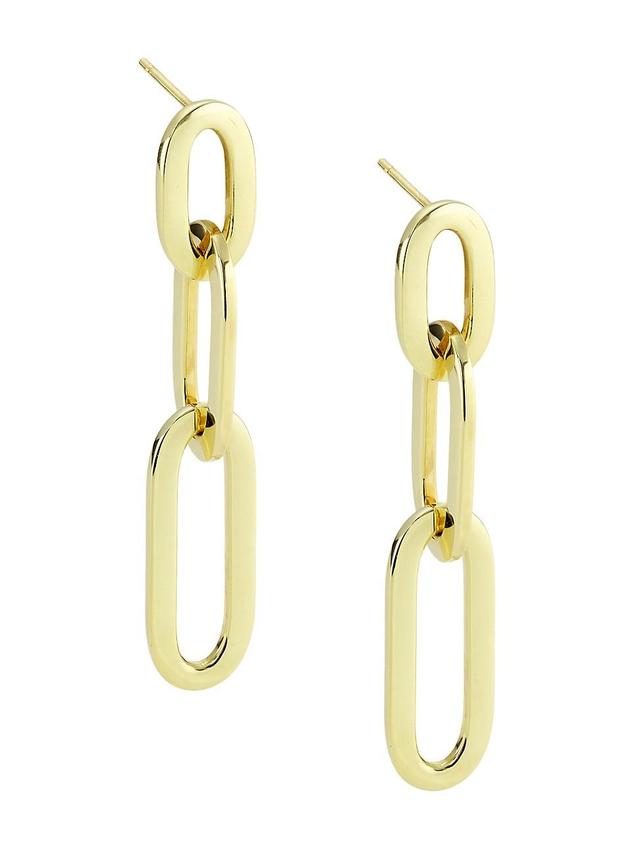 Womens 14K Yellow Gold Chain Drop Earrings Product Image