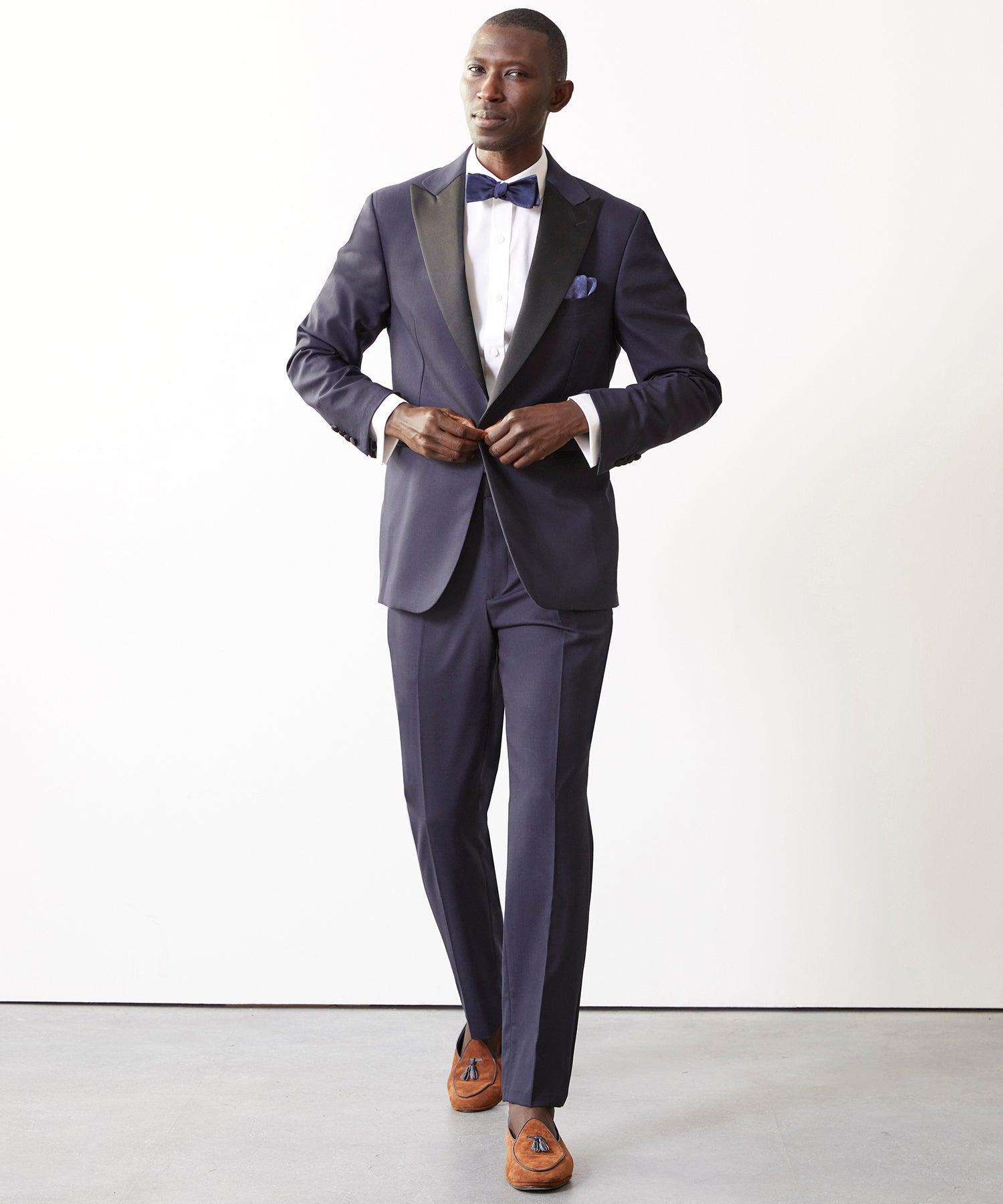 Italian Tuxedo Trouser in Navy Product Image