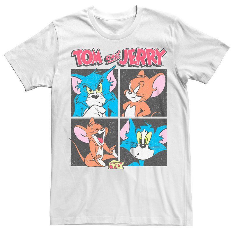 Mens Tom And Jerry Square Expressions Tee Product Image