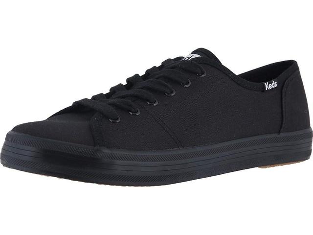 Keds Kickstart Lace Up Black) Women's Lace up casual Shoes Product Image