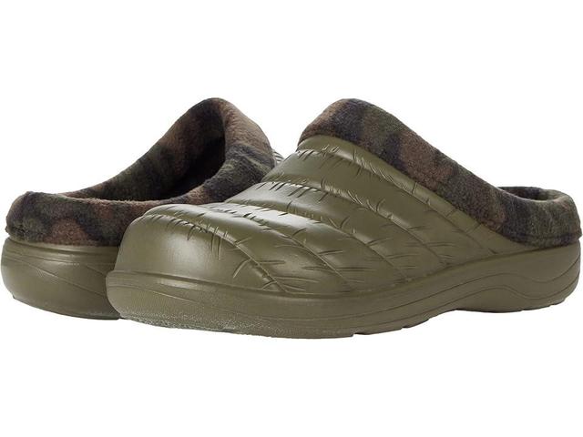 SKECHERS Foamies Cozy Camper Puffer Clog w/ Camo Print Lining (Olive Multi) Men's Shoes Product Image