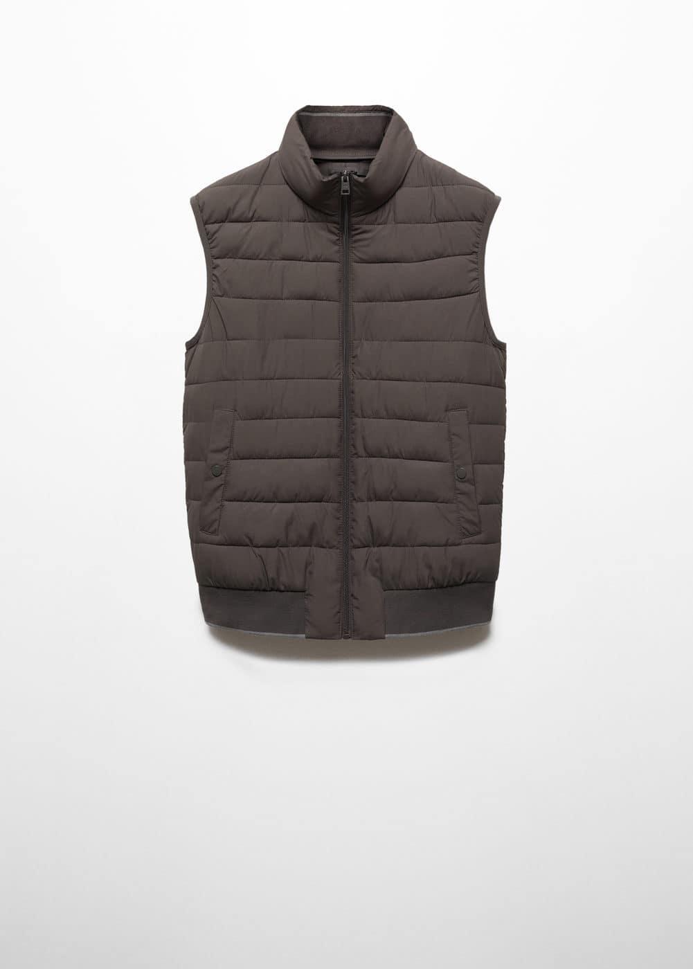 MANGO MAN - Ultralight water-repellent quilted vest dark heather greyMen Product Image