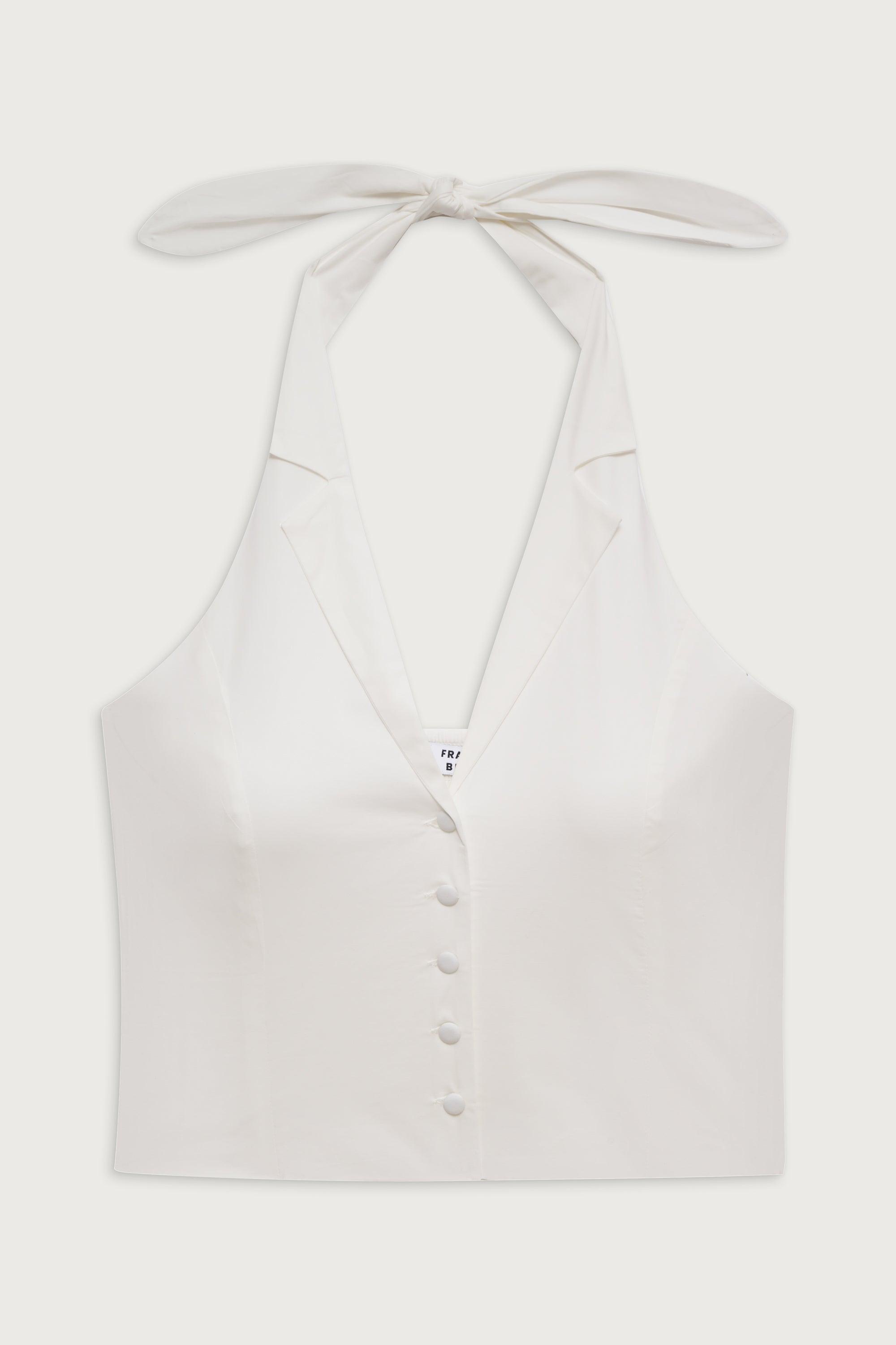 Cottage Halter Top - White Product Image