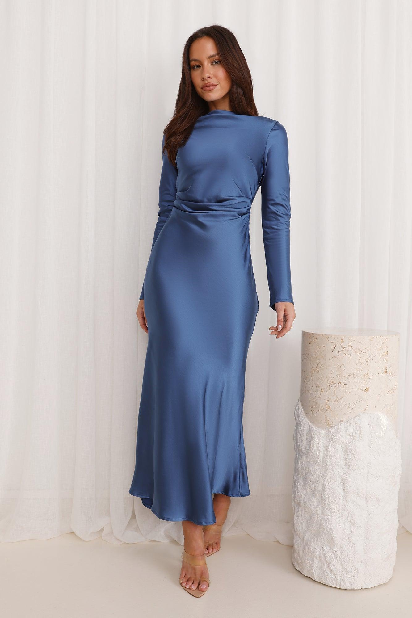 Classy Vibe Maxi Dress Navy Product Image