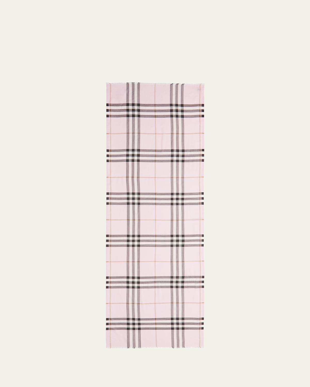 burberry Giant Check Wool & Silk Scarf Product Image