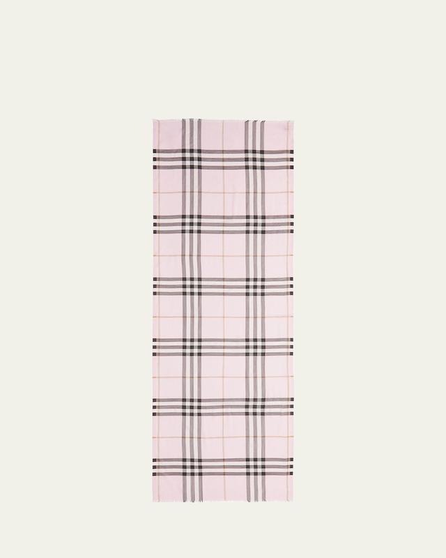 burberry Giant Check Wool & Silk Scarf Product Image