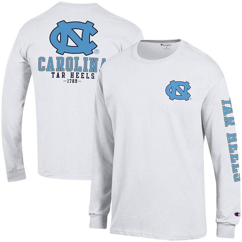 Mens Champion North Carolina Tar Heels Team Stack Long Sleeve T-Shirt Product Image