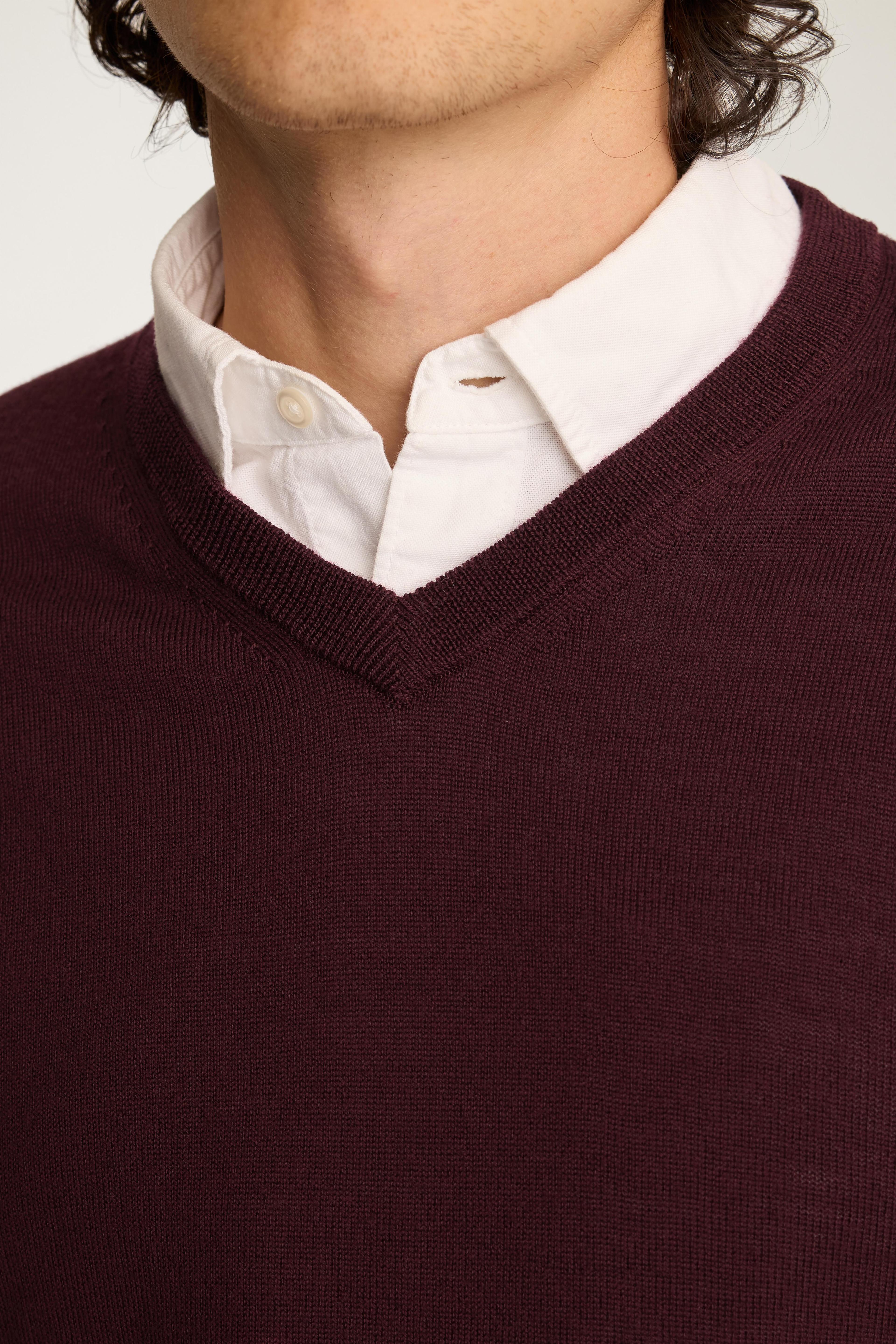 Washable Merino V-Neck Sweater Product Image