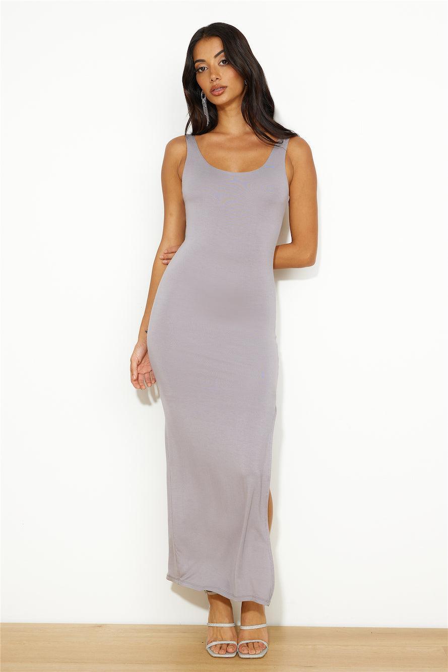 Sunrise To Set Maxi Dress Grey Product Image