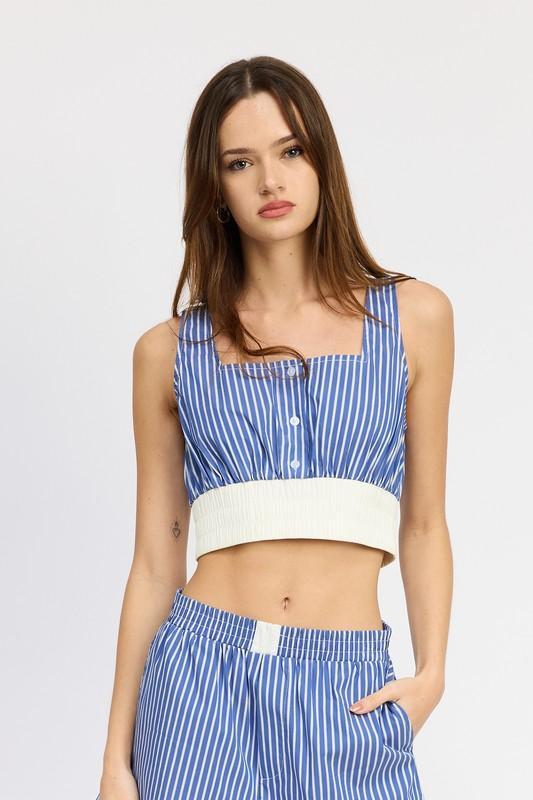 STRIPED CROP TANK TOP Product Image