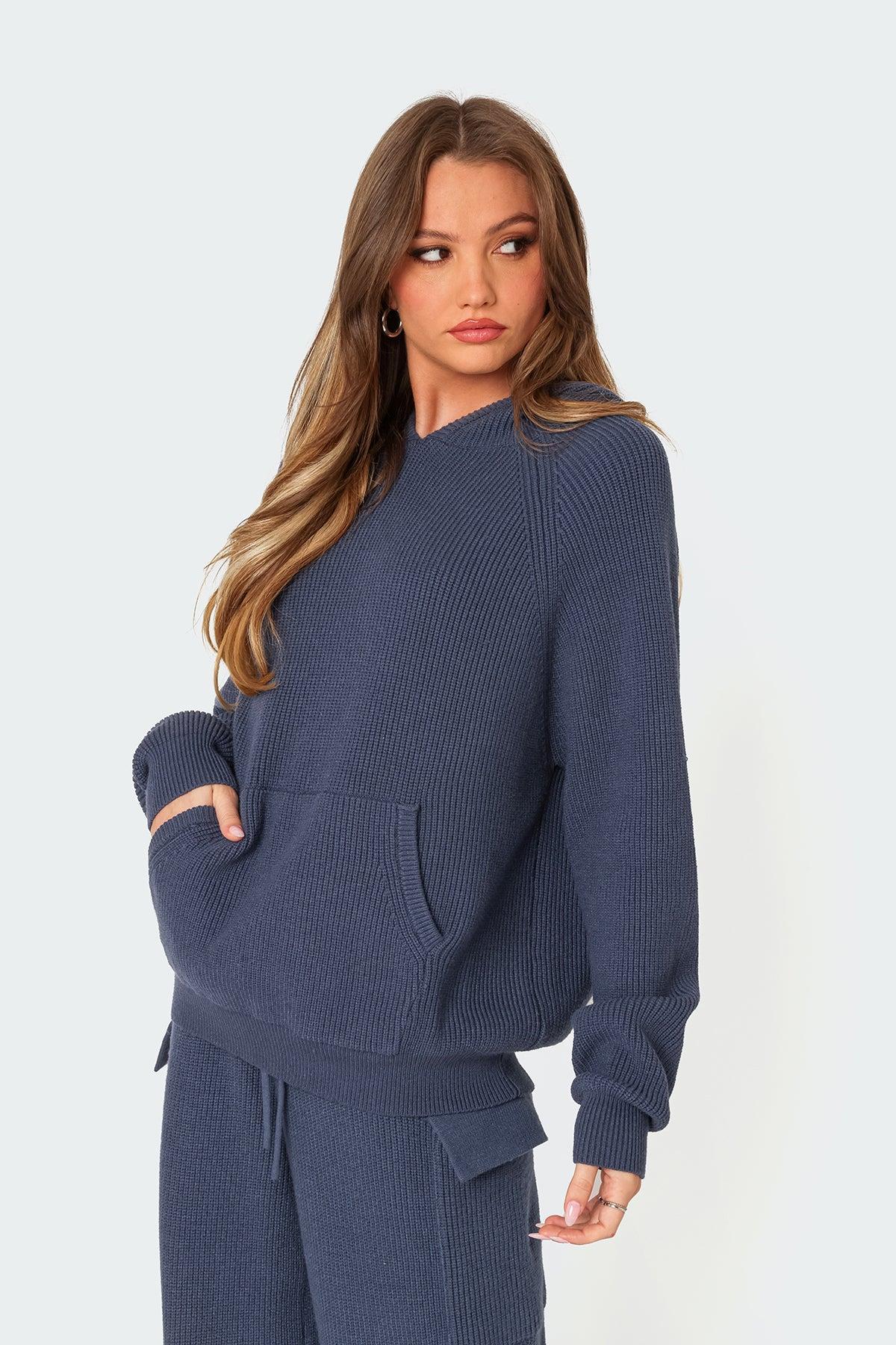 Wynter Oversized Knit Hoodie Product Image