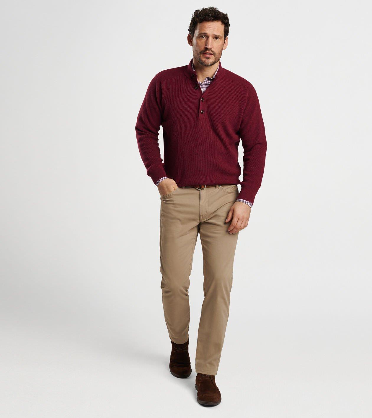 Ruxton Rib Button Mock Sweater Product Image