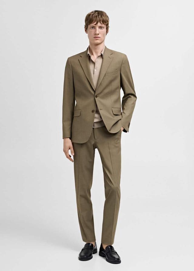 MANGO MAN - Stretch fabric slim-fit suit pants greenMen Product Image