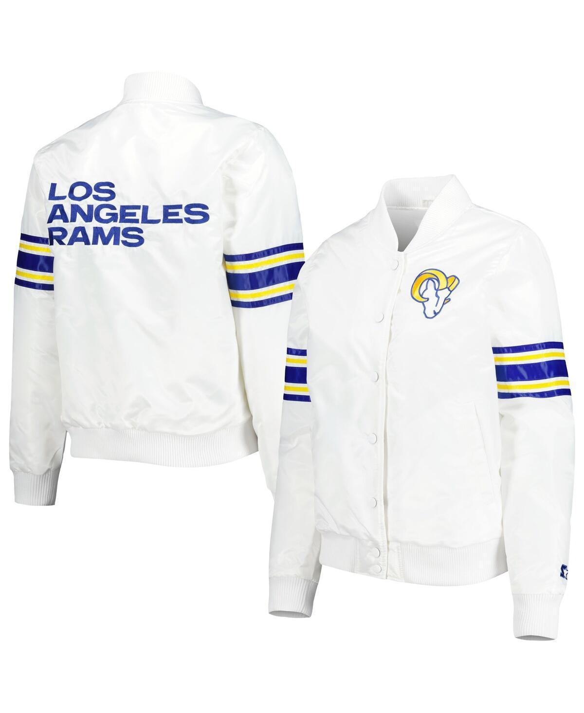 Womens Starter Cream Tampa Bay Buccaneers Line Up Satin Full-Snap Varsity Jacket Product Image