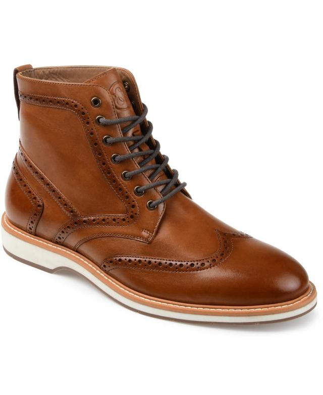 Thomas & Vine Enzzo Mens Wingtip Ankle Boots Red Product Image