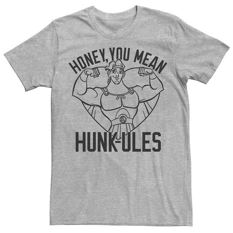 Big & Tall Disney Hercules Honey You Mean Hunk-ules Portrait Tee, Mens Athletic Grey Product Image