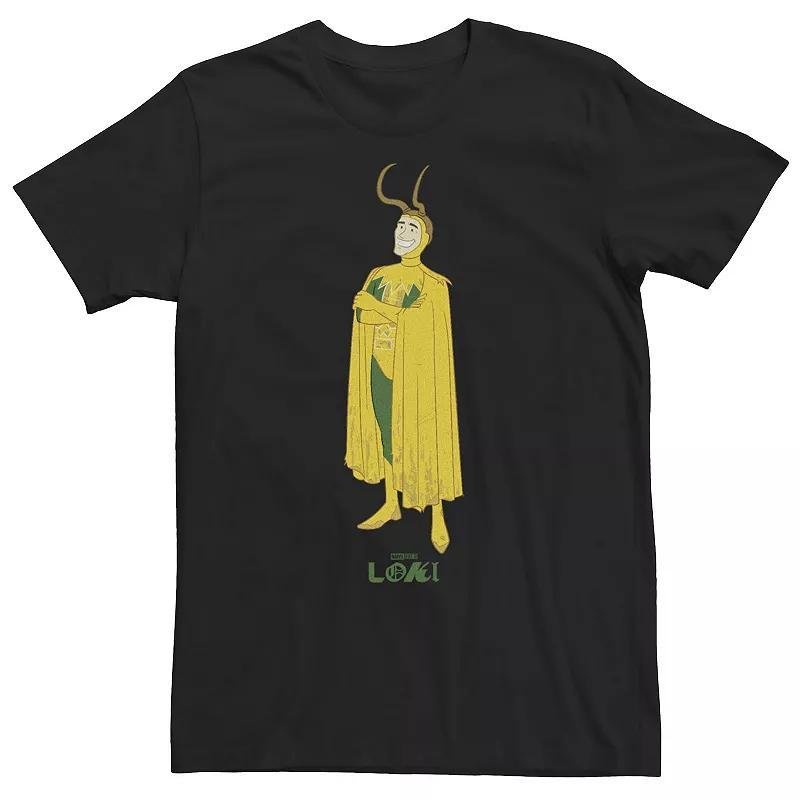 Big & Tall Marvel Loki Old Loki Happy Cartoon Tee, Mens Product Image