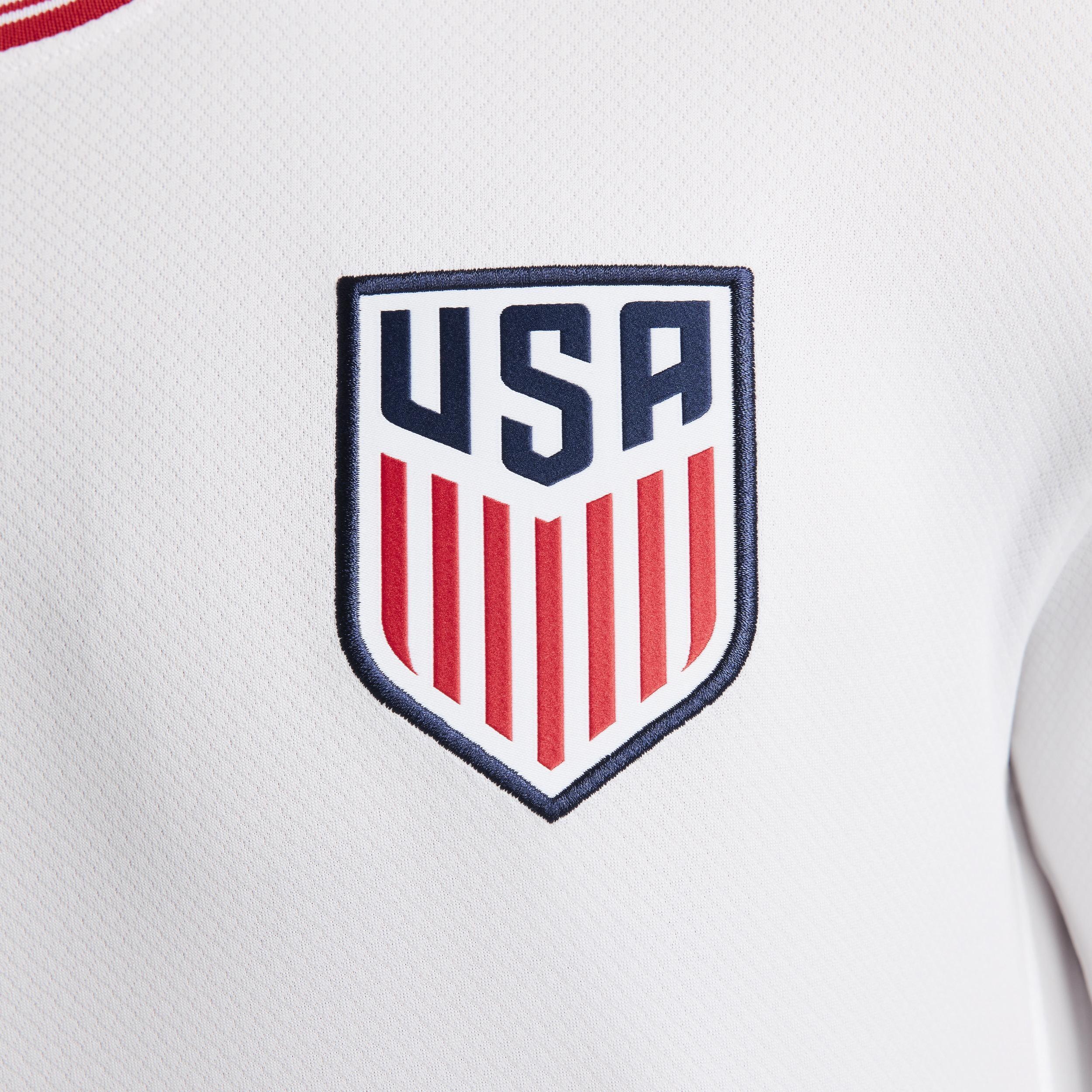 Nike Mens White Usmnt 2024 Home Replica Long Sleeve Jersey - White Product Image