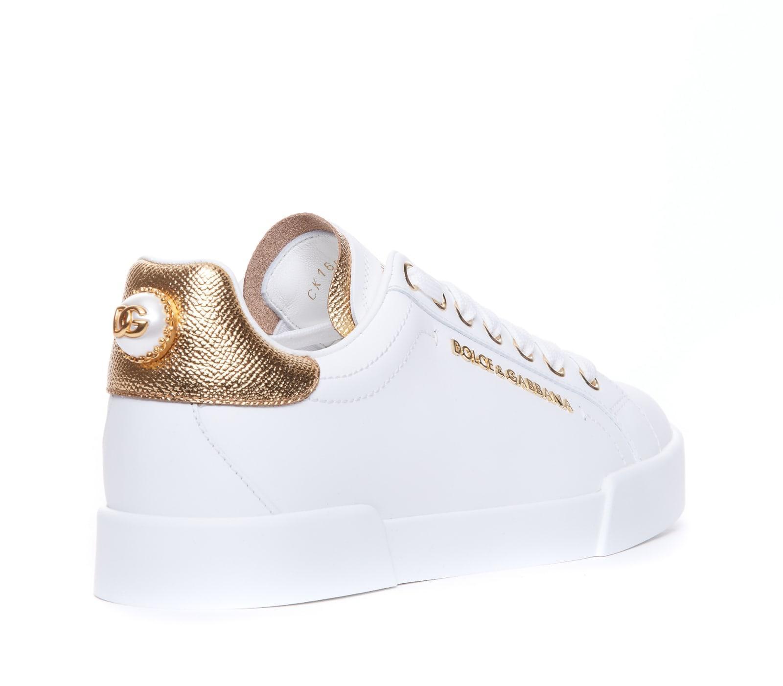 DOLCE & GABBANA Portofino Sneakers In White Product Image